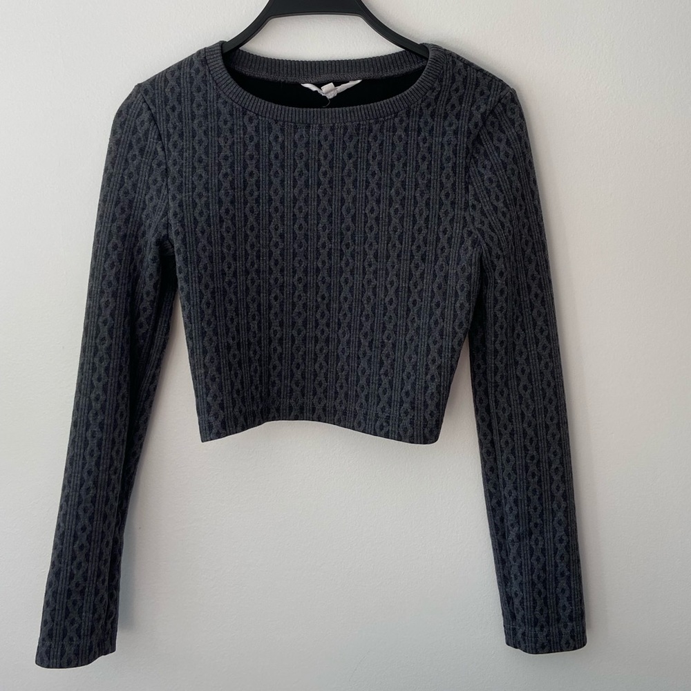 charcoal gray long sleeve top size XS brand jack